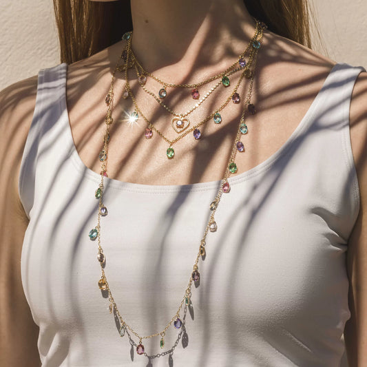 שרשרת טיפות צבעונית