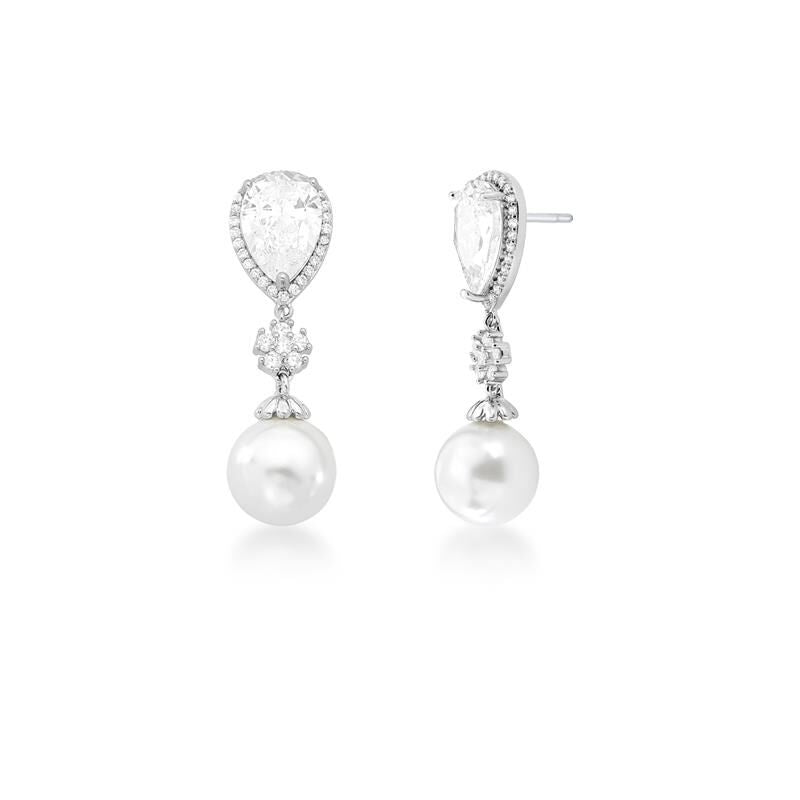 עגיל טיפה פנינה