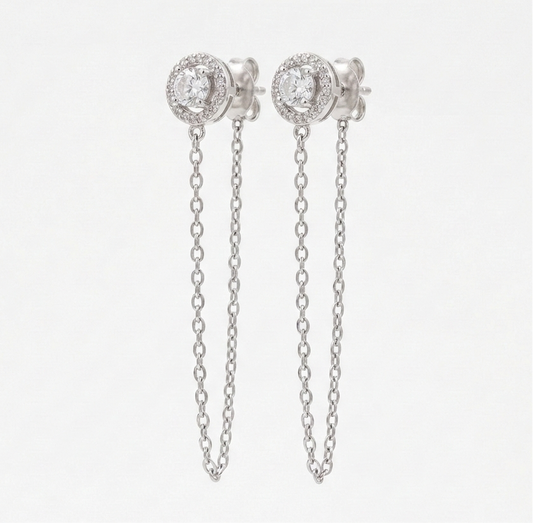 עגיל צמוד מחובר לשרשרת