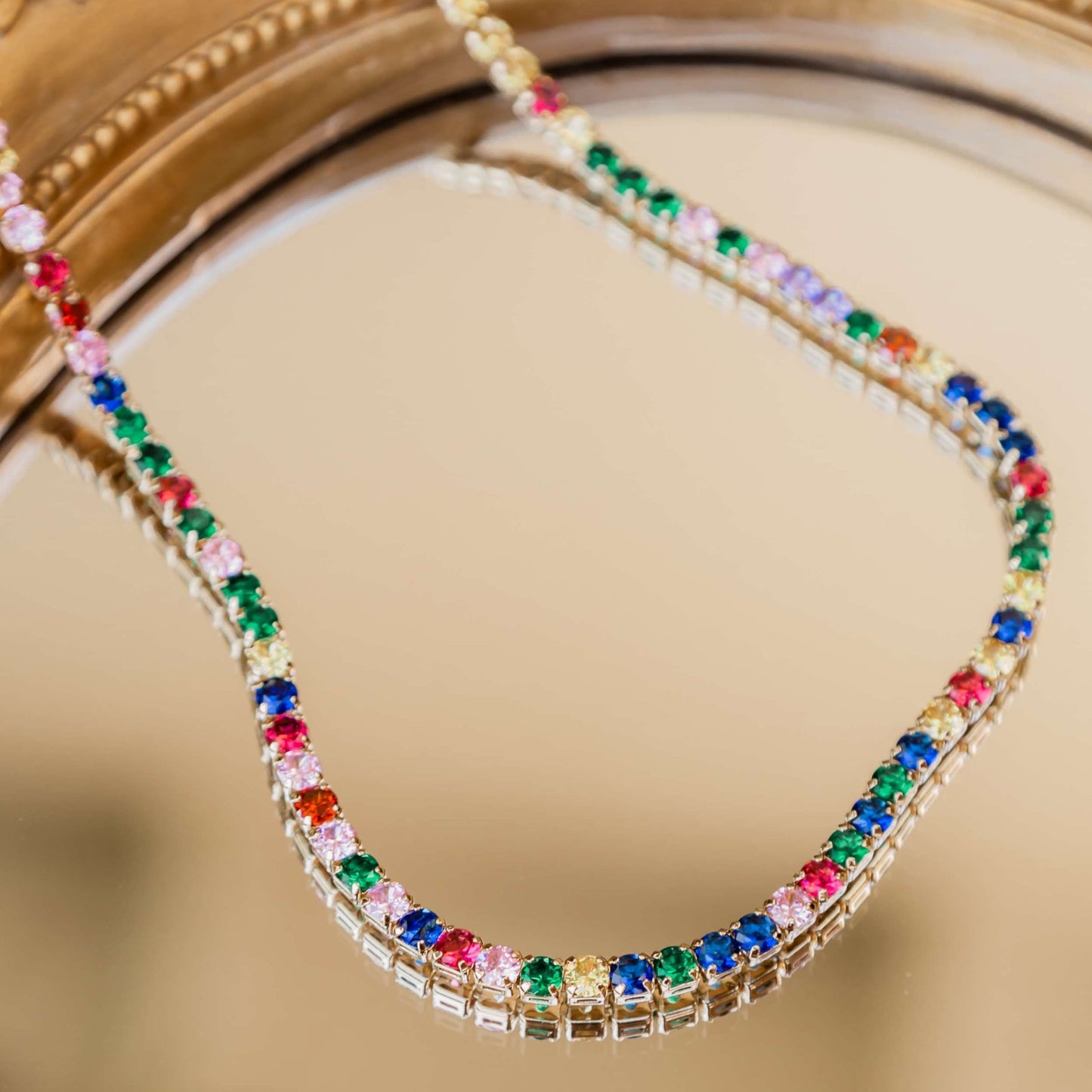שרשרת טניס צבעונית