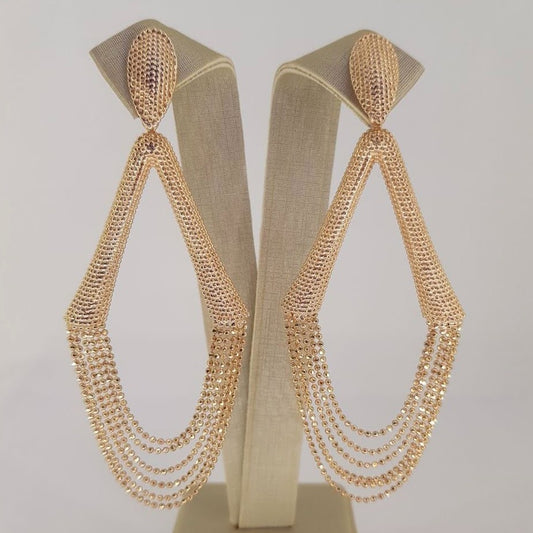 עגיל רצועות זהב