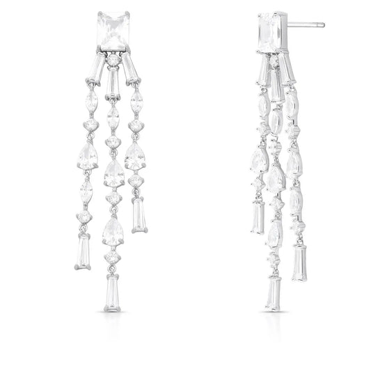 עגיל ארוך קריסטלים