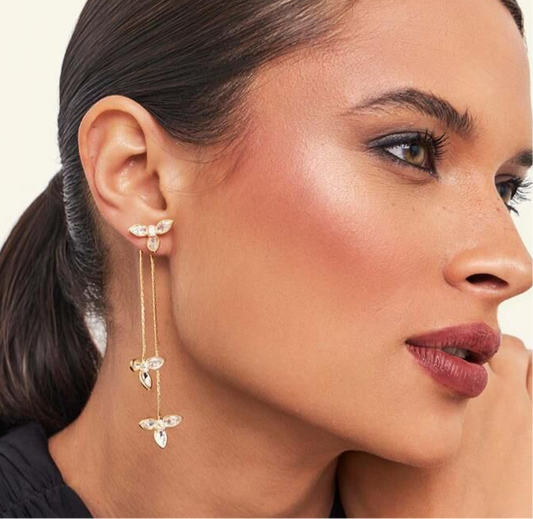 עגיל דו צדדי ארוך