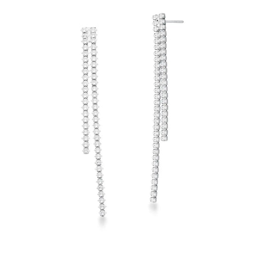 עגיל 2 שורות טניס