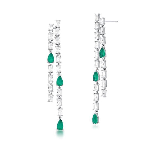 עגיל קריסטלים אמרלד