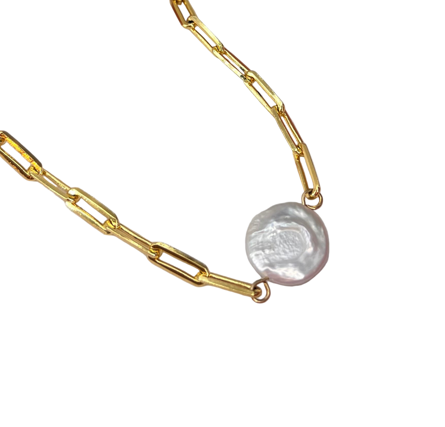 שרשרת חוליות עם פנינה