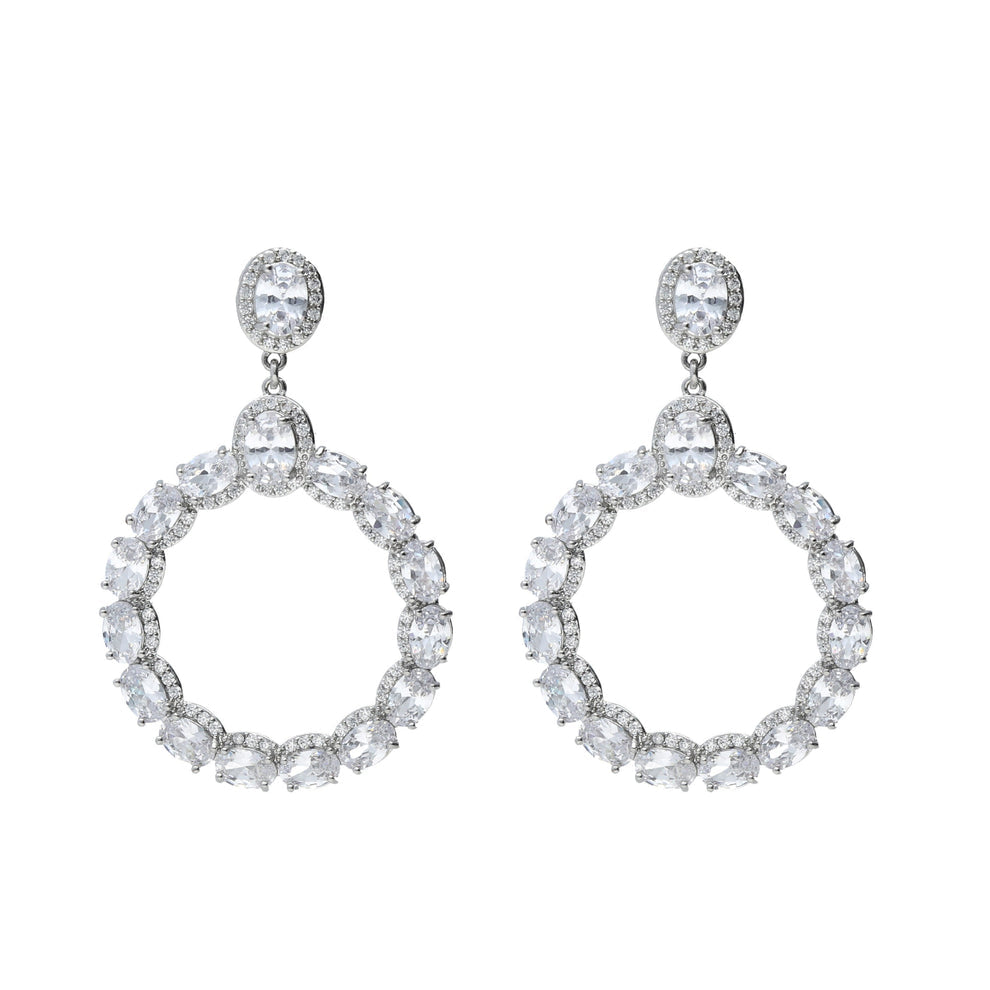 עגיל טיפה קריסטלים