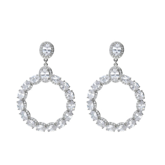 עגיל טיפה קריסטלים