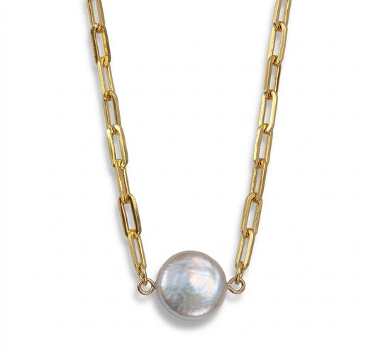 שרשרת חוליות עם פנינה