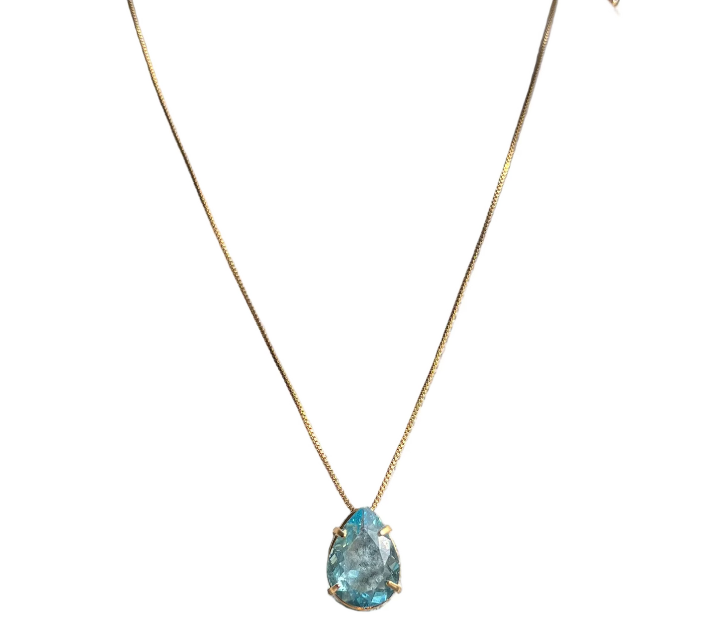 שרשרת תליון תכלת  טיפה