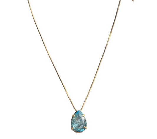 שרשרת תליון תכלת  טיפה